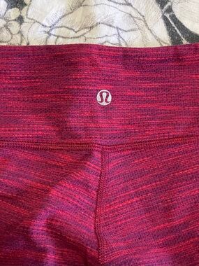 Lululemon Low-rise Pink and Purple Cropped Space-Dye Leggings 8